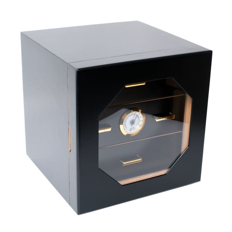 Three-layer mini cigar humidor for home use, made of Spanish cedar wood.