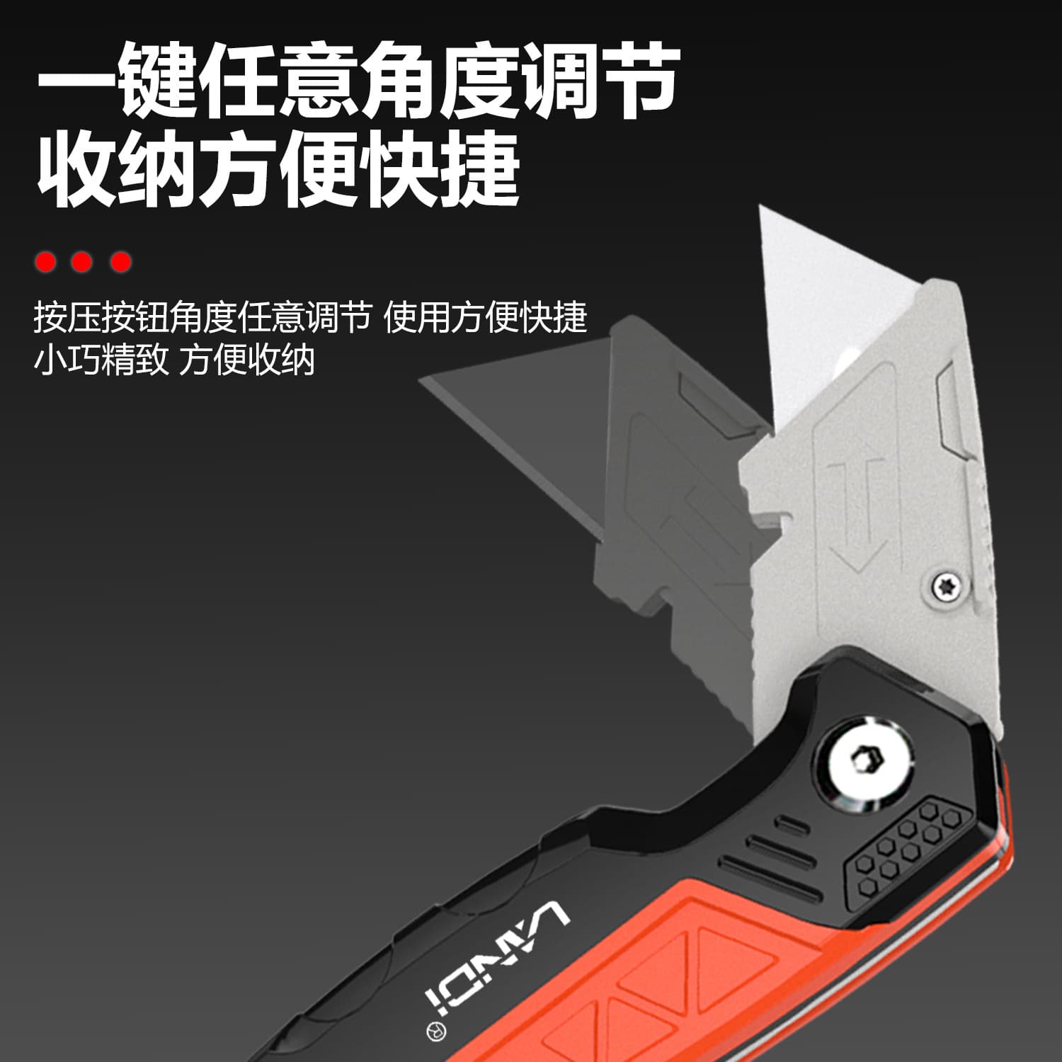 Heavy-duty Zinc Alloy Folding Utility Knife with SK4 Horn Blade, Wallpaper Knife, Electrician Knife, Wire Stripping Hook Knife