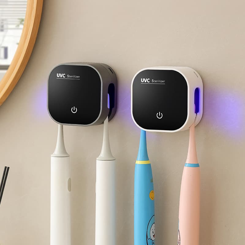 Sterilizing and drying toothbrush holder, wall-mounted, drill-free UV sterilizer, cross-border direct sales, intelligent sensor.