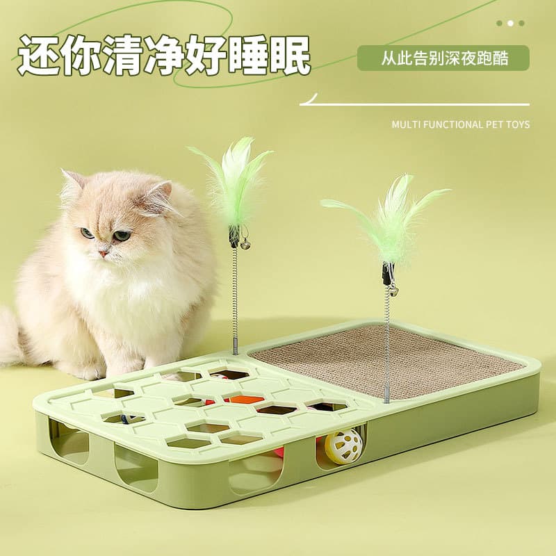 New Cat Digging Fun Game Board, Cat Teaser Wand, Self-Entertainment Cat Toy, Cat Supplies, Cat Scratch Board, Cross-Border Wholesale
