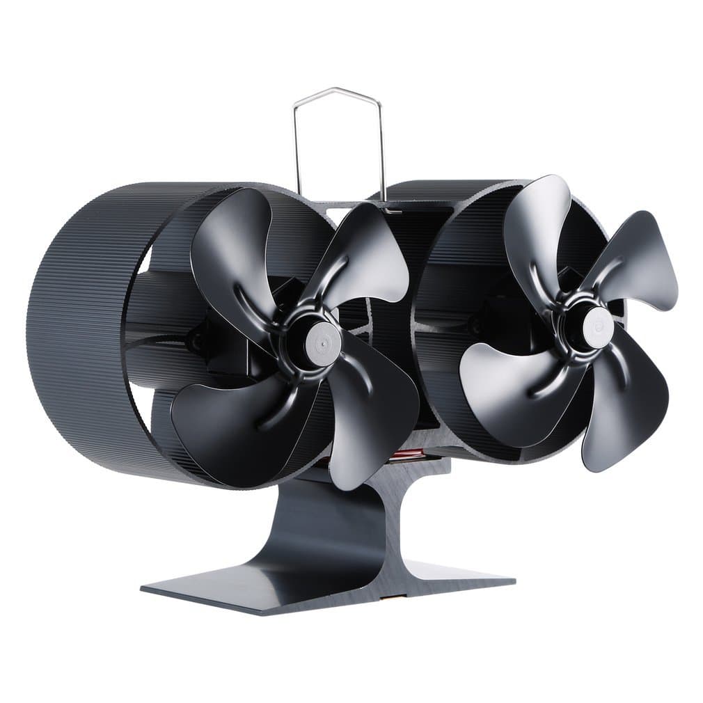 Hot-Selling Foreign Trade High-Quality Dual-Head Thermoelectric Fireplace Fan Popular on Amazon Europe/US High Temperature Resistant High Airflow Manufacturer