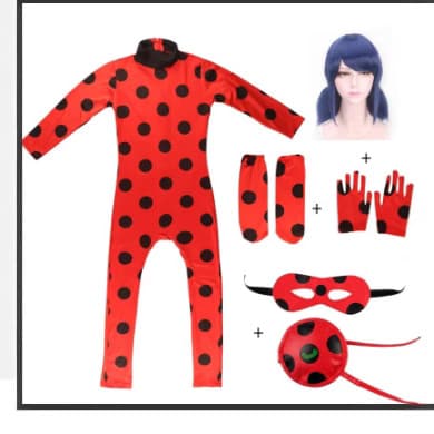 Cross-border Ladybug Cosplay Costume Black Cat Chloe Halloween Ladybug Girl Queen Bee Fox Bodysuit