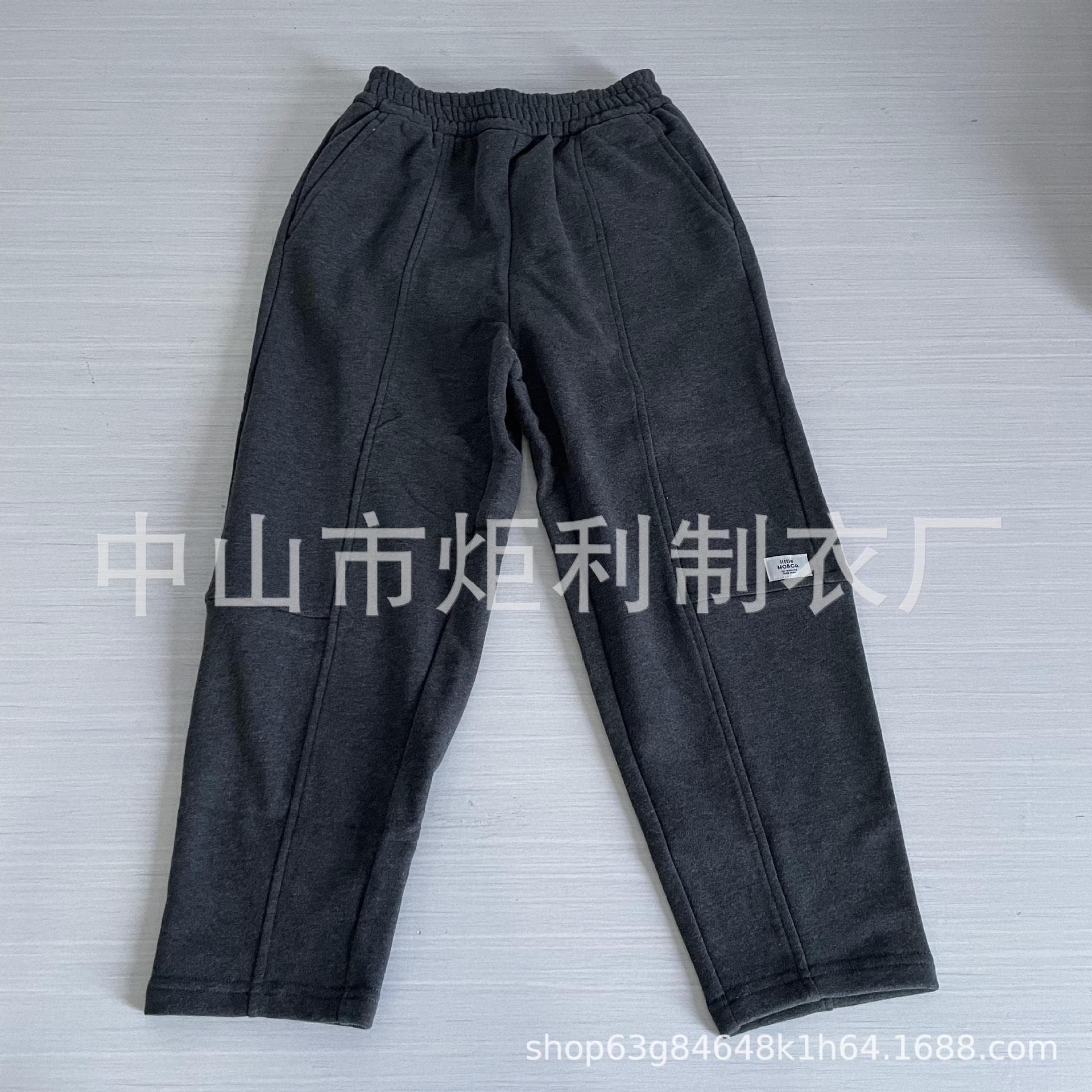 Children's Clothing Factory Autumn/Winter Sweatpants 2025 New Style for Middle and Older Children Knitted Pants Custom Made Spliced Curved Blade Pants Customization