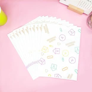 Korean INS Cartoon House White Paper Bag Simple Self-Sealing Bag Gift Packaging Bag Snack Candy Storage Bag