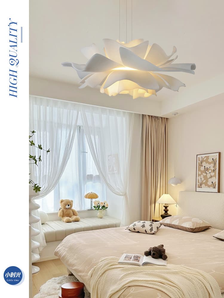 Designer Petal Bedroom Chandelier, Personalized Dining Room Main Light, Nordic Simple Style, Girls' Room Lighting
