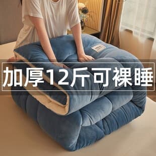 Winter Milk Lamb Fleece Blanket Thick Warm Quilt Nap Sofa Cover Blanket Quilt Core Cotton Quilt Winter Quilt Spring Autumn Quilt
