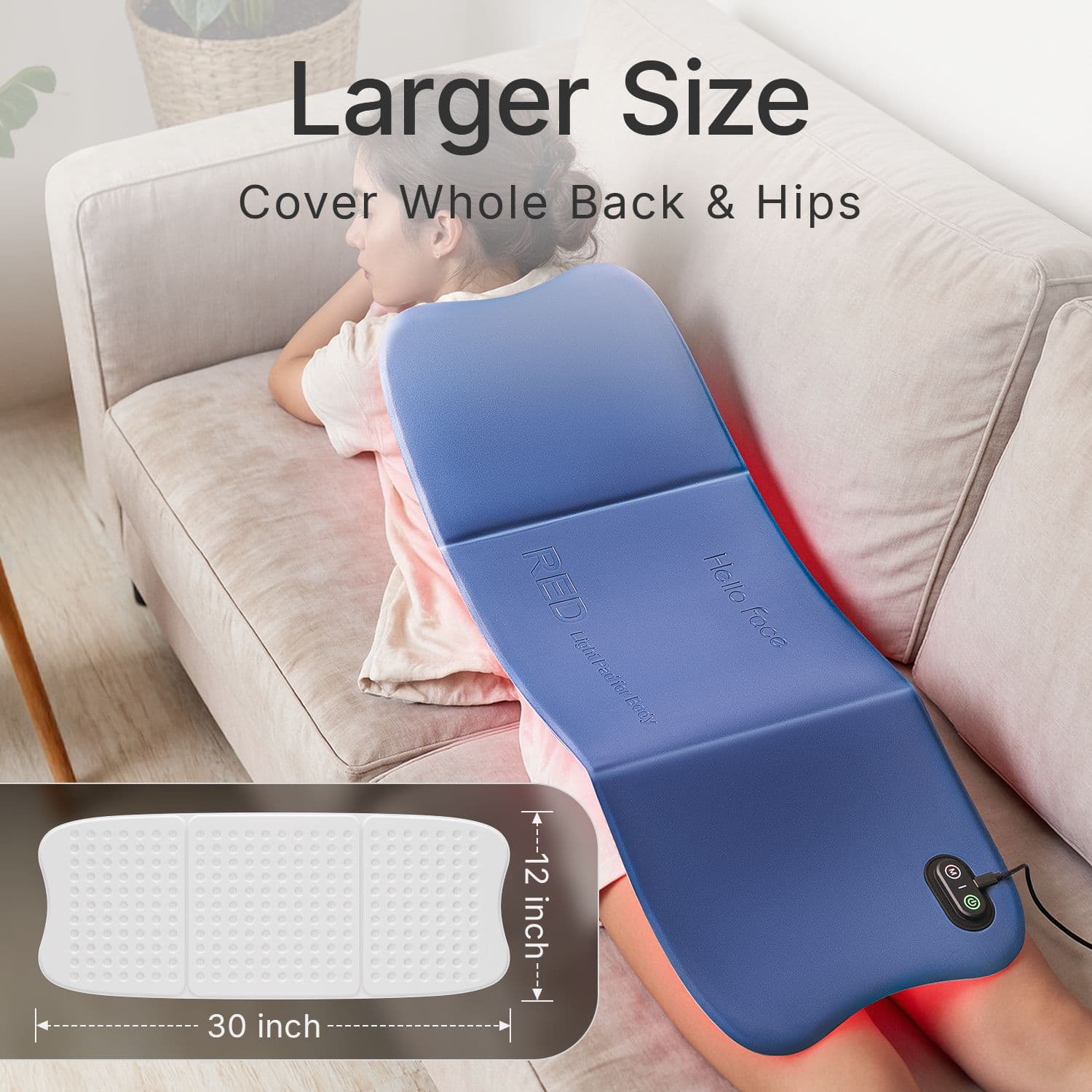 Cross-border New 264-LED Red Light Therapy Pad, Large Size Infrared Red Light Heat Belt