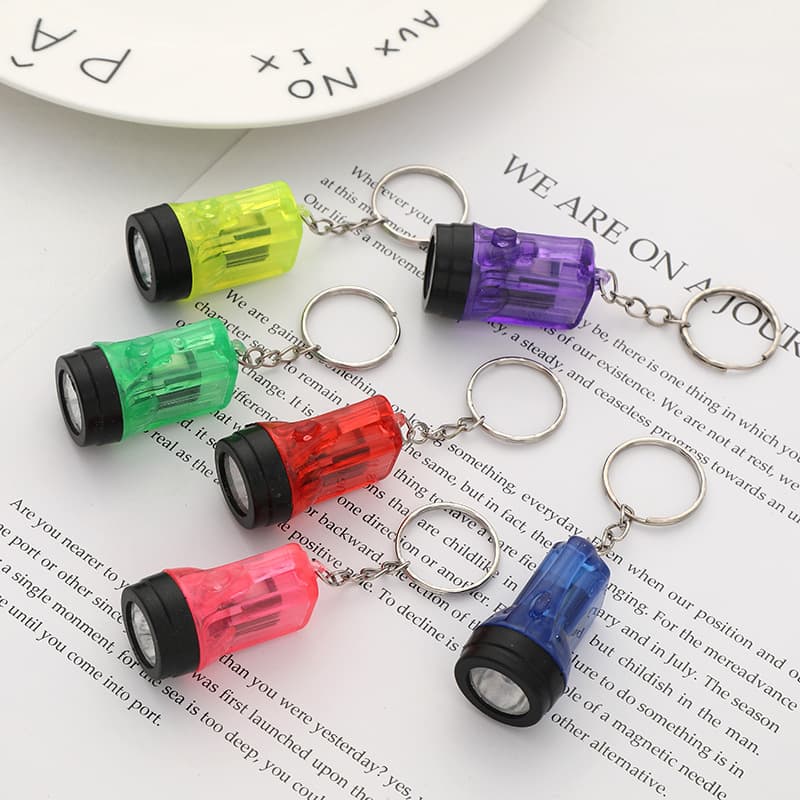 Mini Flashlight Keychain Wholesale - Gift Battery Light Key Ring Accessory, Craft LED Small Miner's Lamp