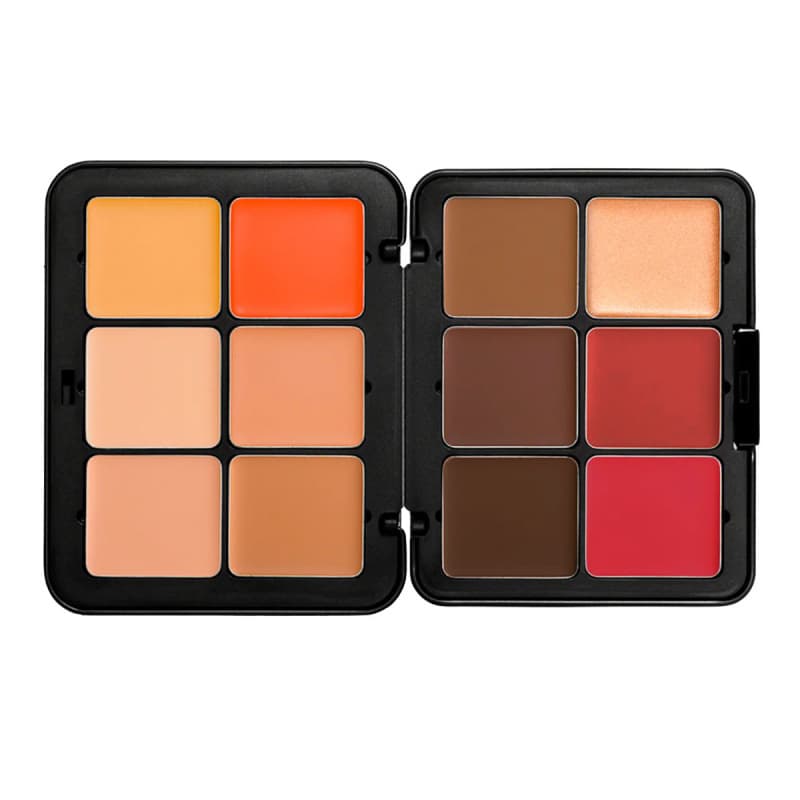 Cross-border Temu Amazon Color Iron Box Blush Palette Matte Long-lasting Concealer Shimmer Brightening Multi-color Blush Cream