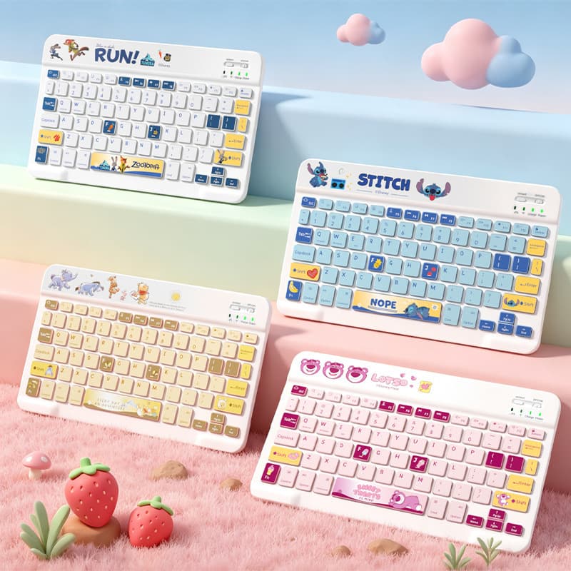 Disney Collaboration Ultra-thin Portable Wireless Bluetooth Keyboard Officially Licensed High-efficiency Office Universal for Tablet and Laptop