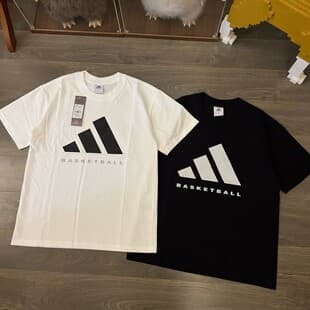 Clover Basketball Print Short Sleeve T-Shirt Men Summer New Round Neck Loose Pure Cotton Sports Couple Style