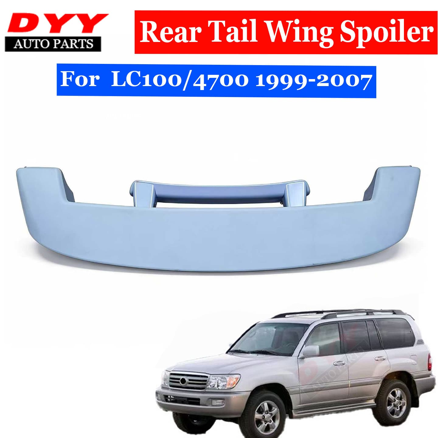 Suitable for Land Cruiser 4700/4500 modification rear spoiler top wing LC100 quality original car style with light rear spoiler