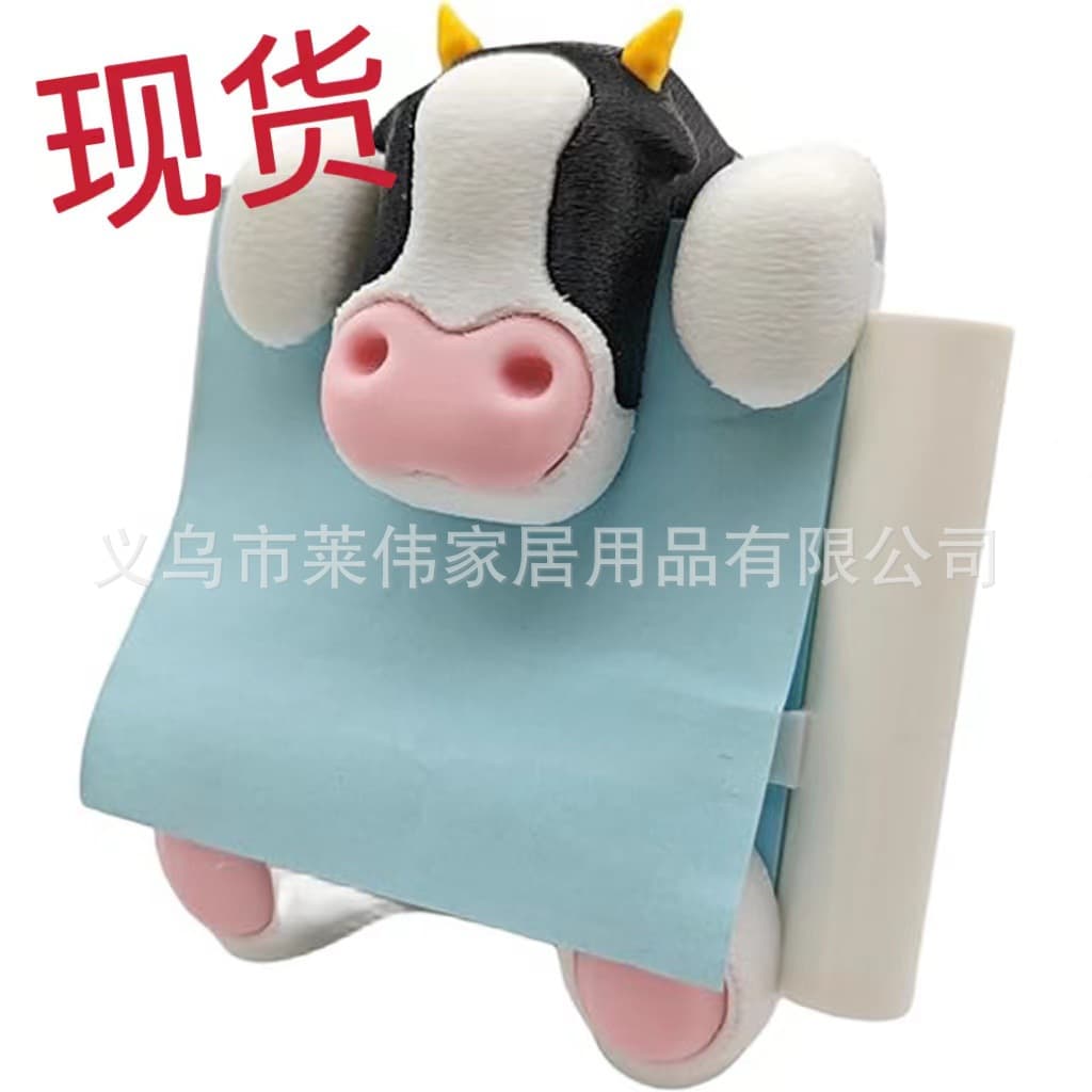 Cross-border New Cow Sticky Note Clip Pop-Up Note Dispenser with Pen Holder Christmas Decoration Desktop Home Office