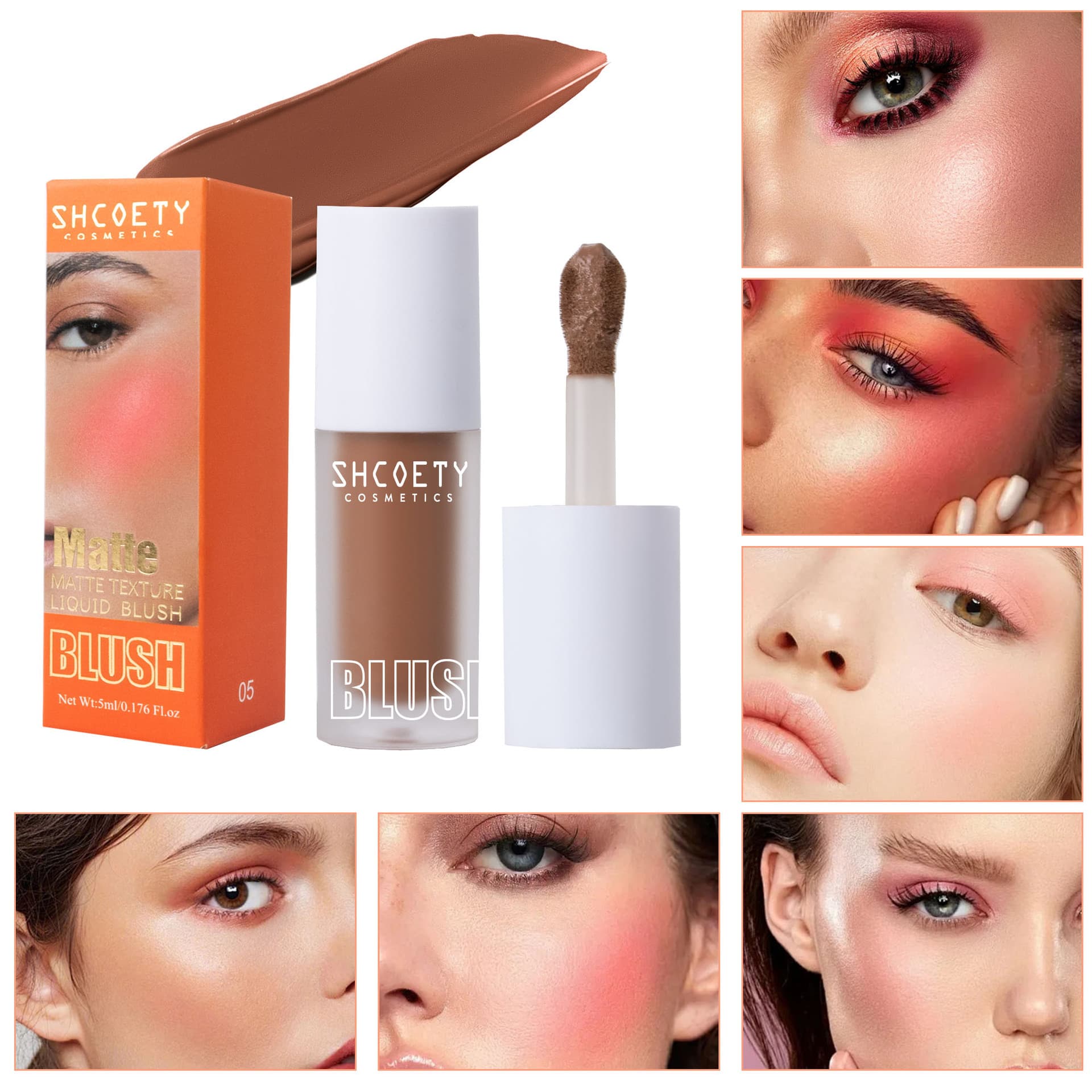 SHCOETY Liquid Blush Lip and Cheek Dual-Use Hydrating Multi-Functional Natural Contour Brightening Complexion-Enhancing Cross-Border Bestseller
