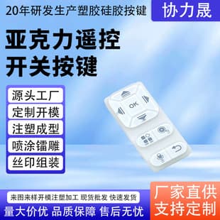 Acrylic Remote Control Switch Button Silkscreen Spray Laser Engraved Translucent Button Handheld Terminal Communication Device Plastic Button