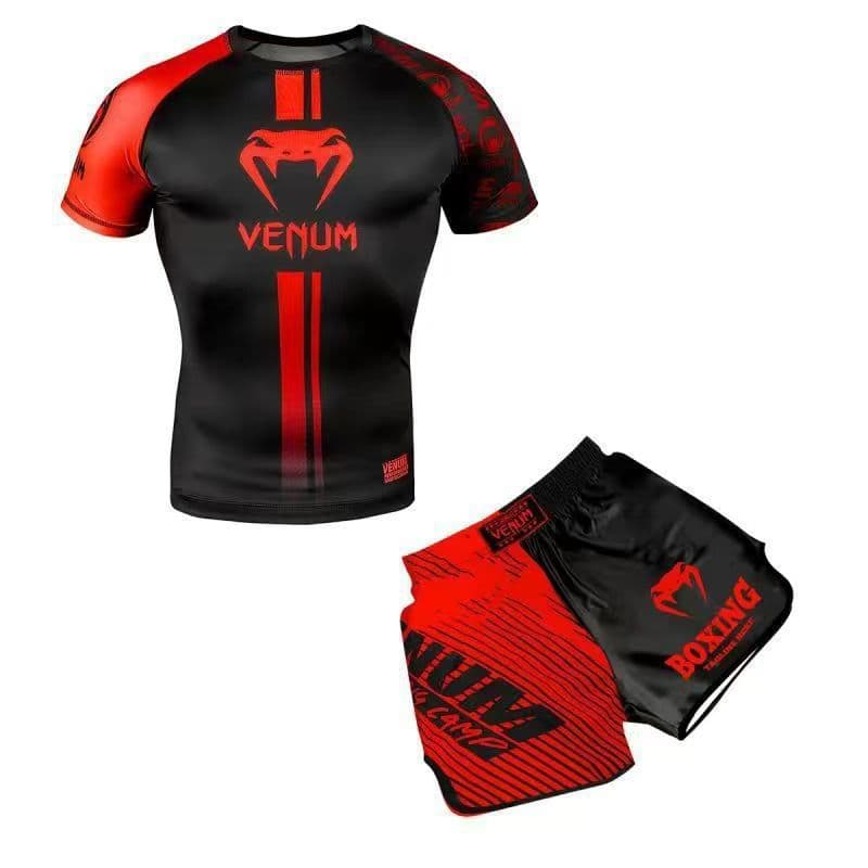 Sanda Training Uniform UFC Set Men's Women's Boxing Shirt Muay Thai Fighting Shorts Combat Fitness Sportswear Quick-Dry