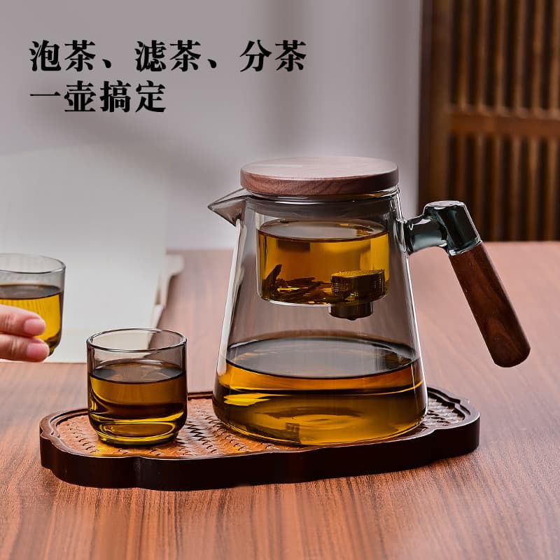 Rotating lid lever-free magnetic Piao Yi pot, Piao Yi cup teapot, high-end teapot, tea-water separation cup, tea brewing essential.
