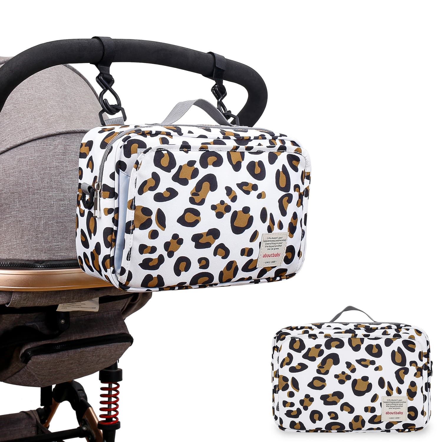 2022 New Waterproof Baby Printed Child Car Seat Storage Hanging Diaper Bag Mother Baby Mommy Bag Diaper