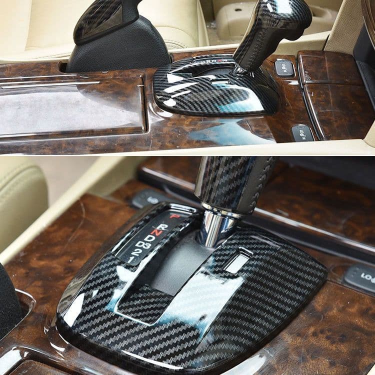 Carbon fiber gear shift lever, shift panel sticker, and handbrake cover for 8th generation Accord and Crosstour interior modification and renovation decoration