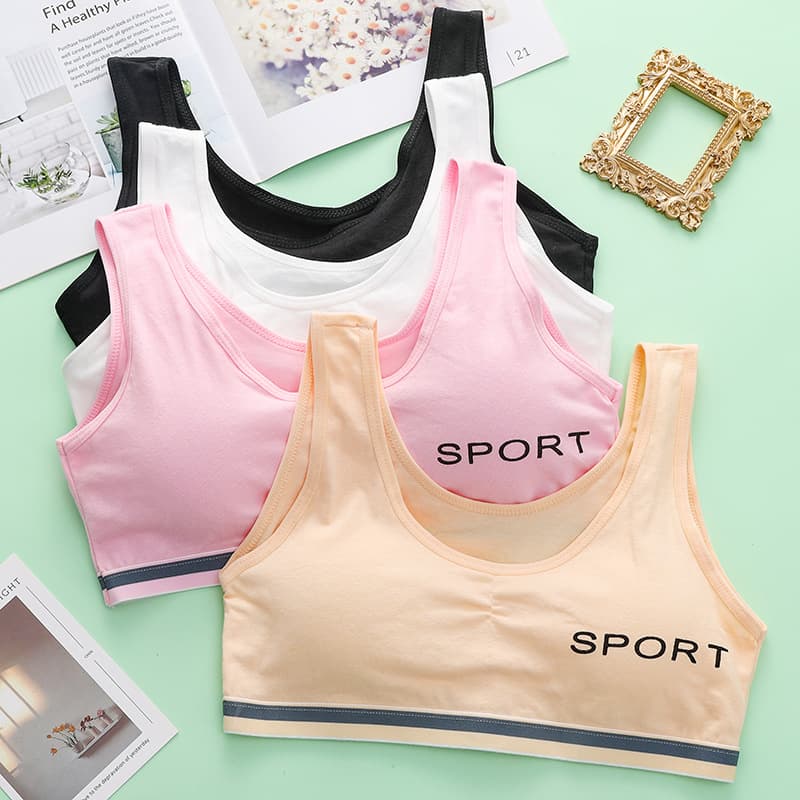 Pure cotton student developmental underwear vest for elementary and middle school students aged 10-12-14-16-18 summer.