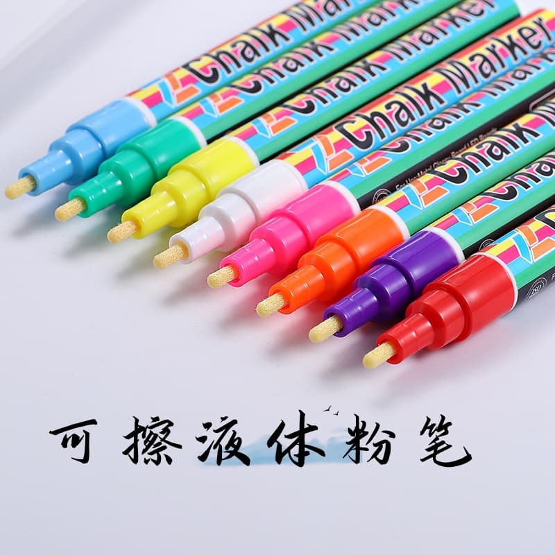Double-ended highlighter wholesale erasable liquid chalk children's graffiti watercolor pen glass pen blackboard marker pen highlight