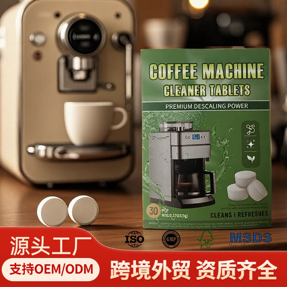 Cross-border espresso machine cleaning tablets/blocks, multi-purpose cleaner for removing coffee stains and descaling foam.