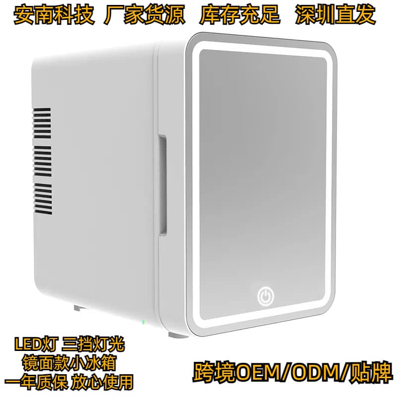 6L Car Refrigerator, Dual-Use Car and Home Mini Fridge, Cosmetic and Beauty Mirror Surface, Wholesale for Cross-Border Gifts