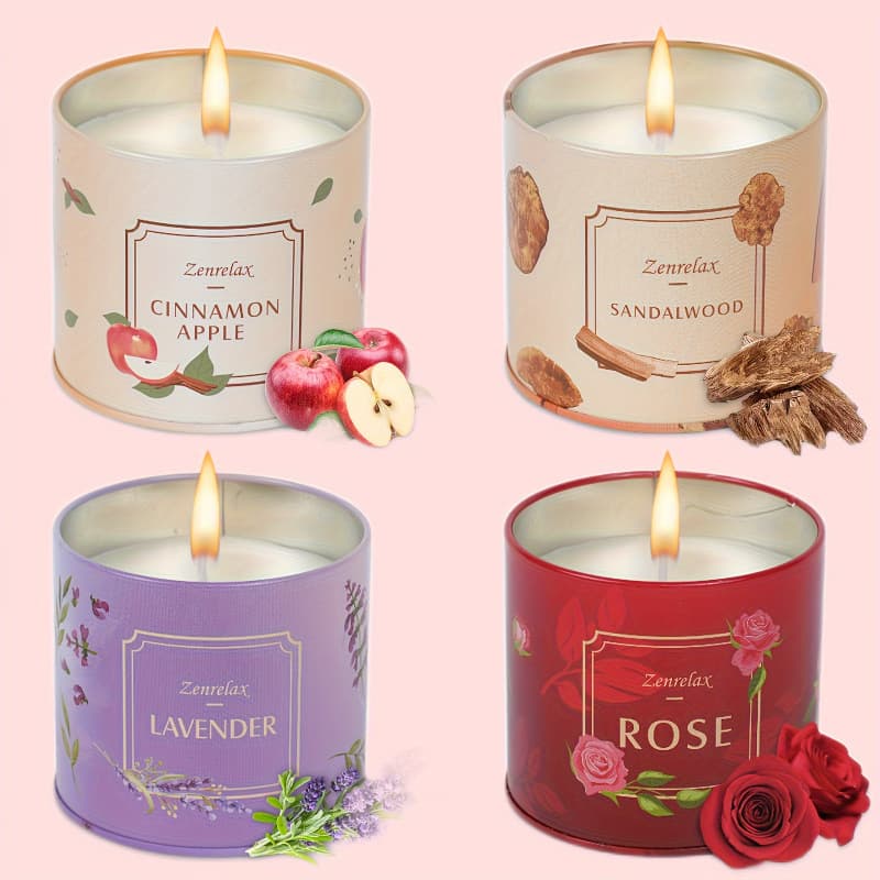 E 94071 Soy Wax Tin Can Scented Candle Cross-Border Foreign Trade