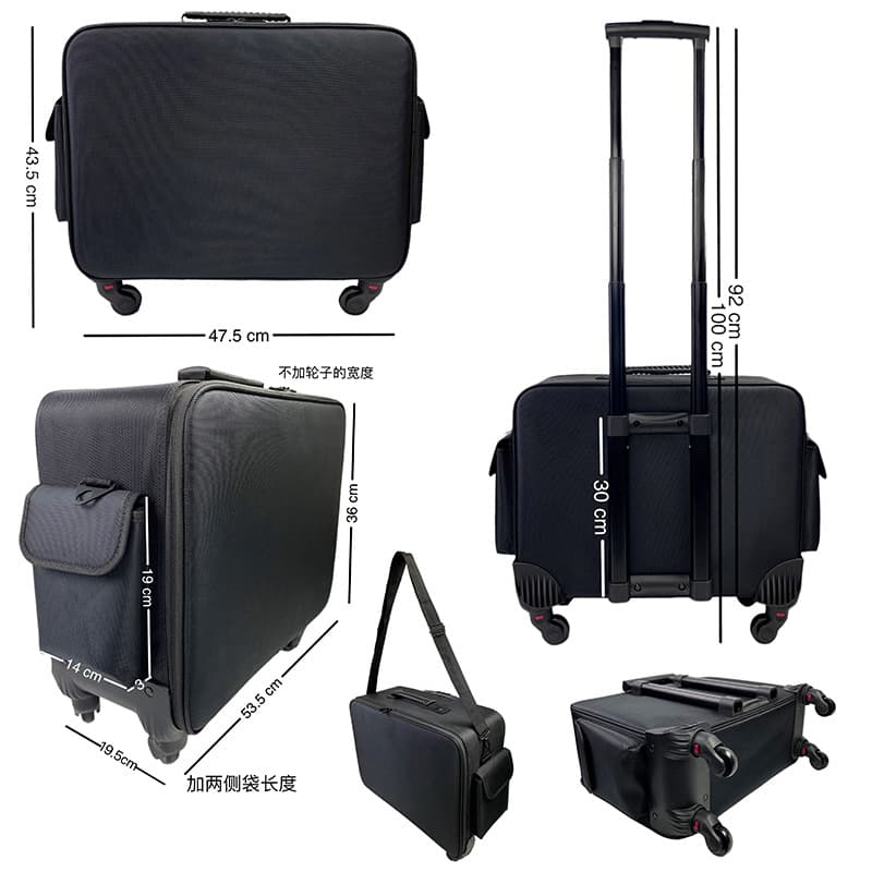 Large Capacity Cosmetic Toolbox Trolley Makeup Case for Makeup Artists with Dividers Storage Cosmetic Case Cross-border