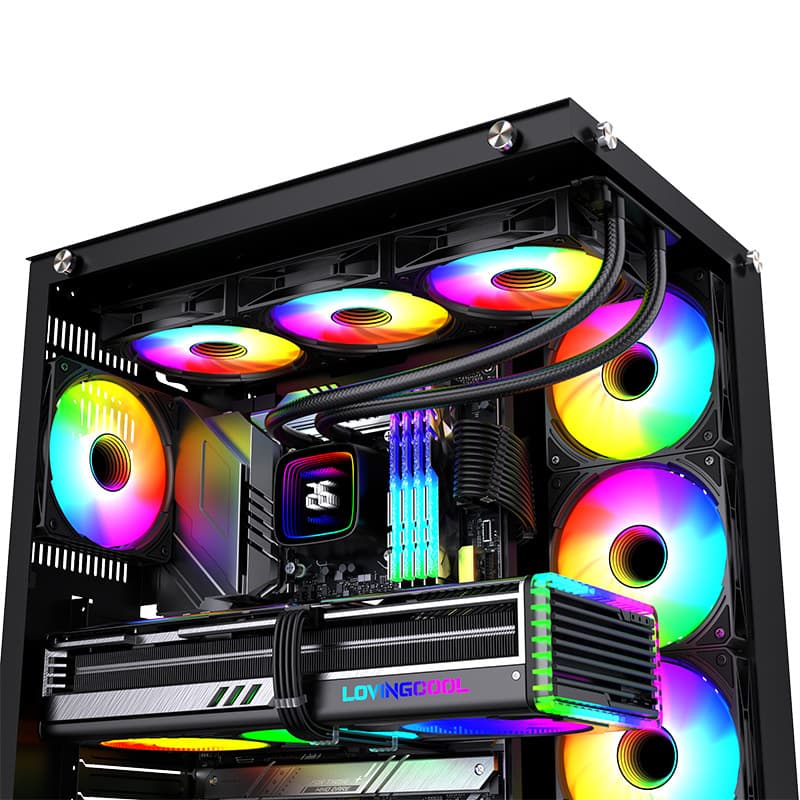 360mm Water Cooling CPU Cooler with 120/240 Temperature Display Liquid Cooling ARGB Computer Multi-Platform Compatible with AMD and Intel