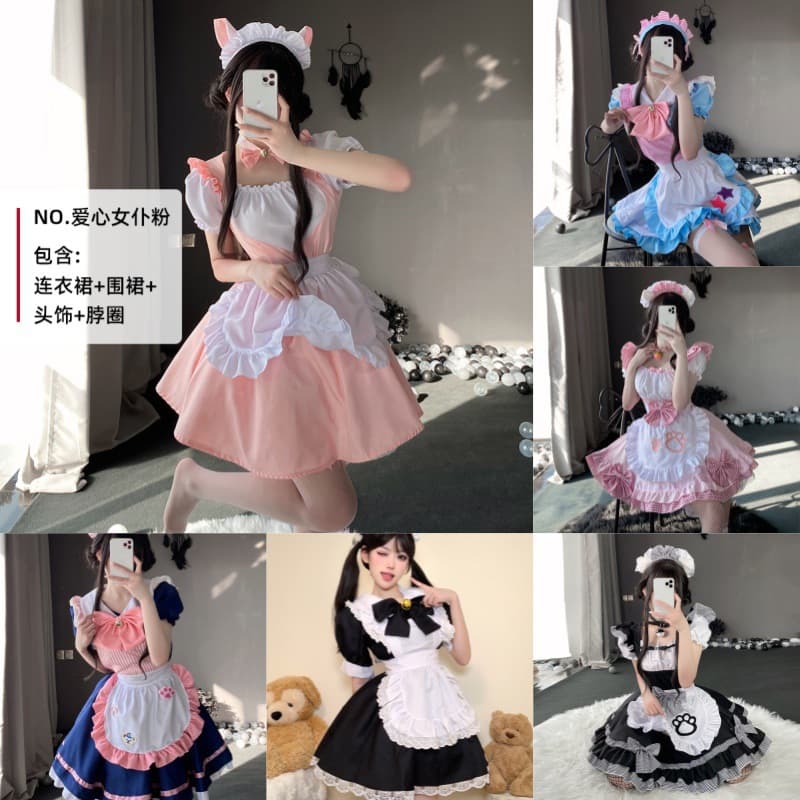 Maid Costume Cosplay Cute Maid Soft Girl Cat Two-Dimensional Lolita Cosplay Costume Lolita Dress