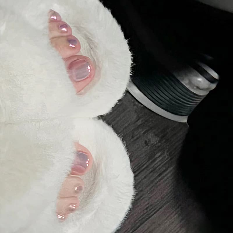 Toenail Press-On Nails Wholesale Ready-Made Nail Art Viral Hot Style Colorful Aurora Nail Stickers Fake Nails Removable