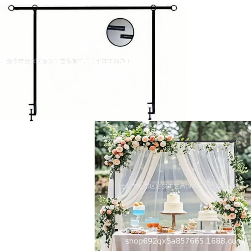 Cross-Border Wedding Tabletop Balloon Arch Flower Stand Bracket Birthday Party Decoration Arrangement Background Adjustable Iron Art