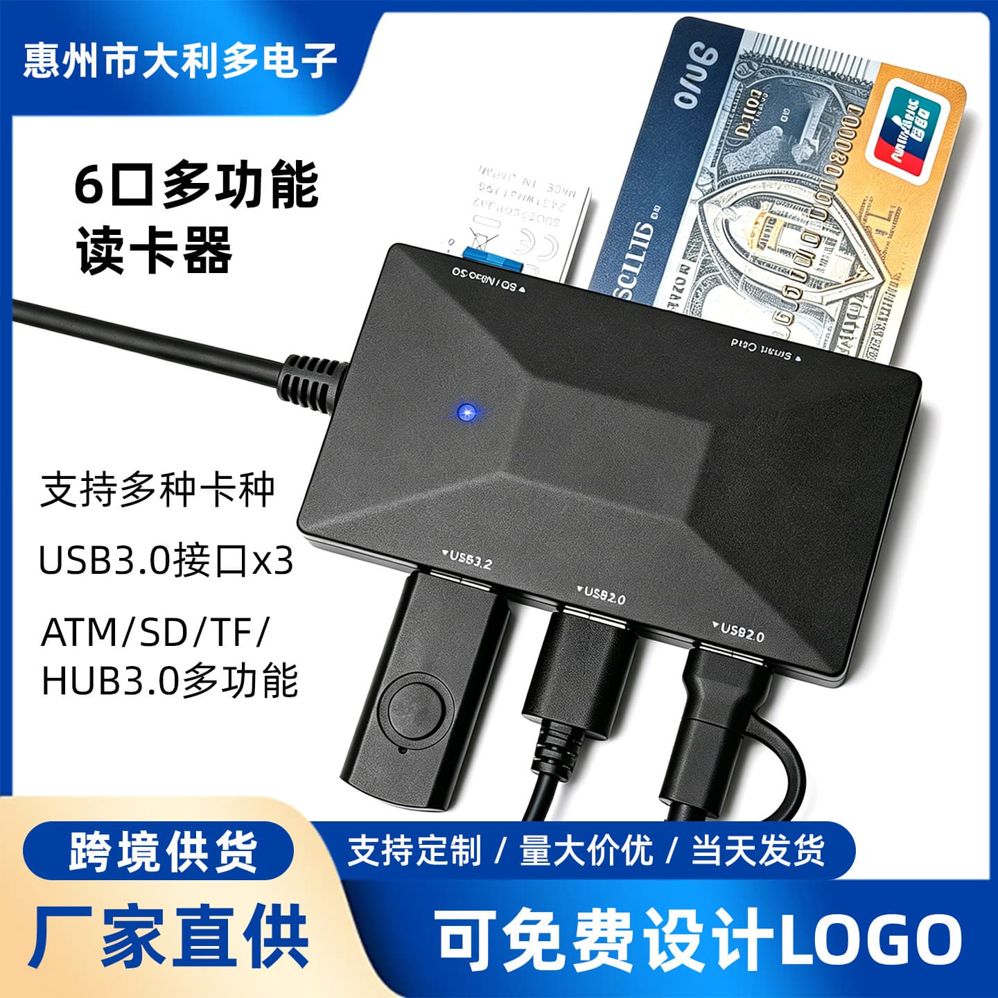 Smart Card Reader CAC Card Reader for Banking Tax Filing SIM Card/IC Card ID Card Reader