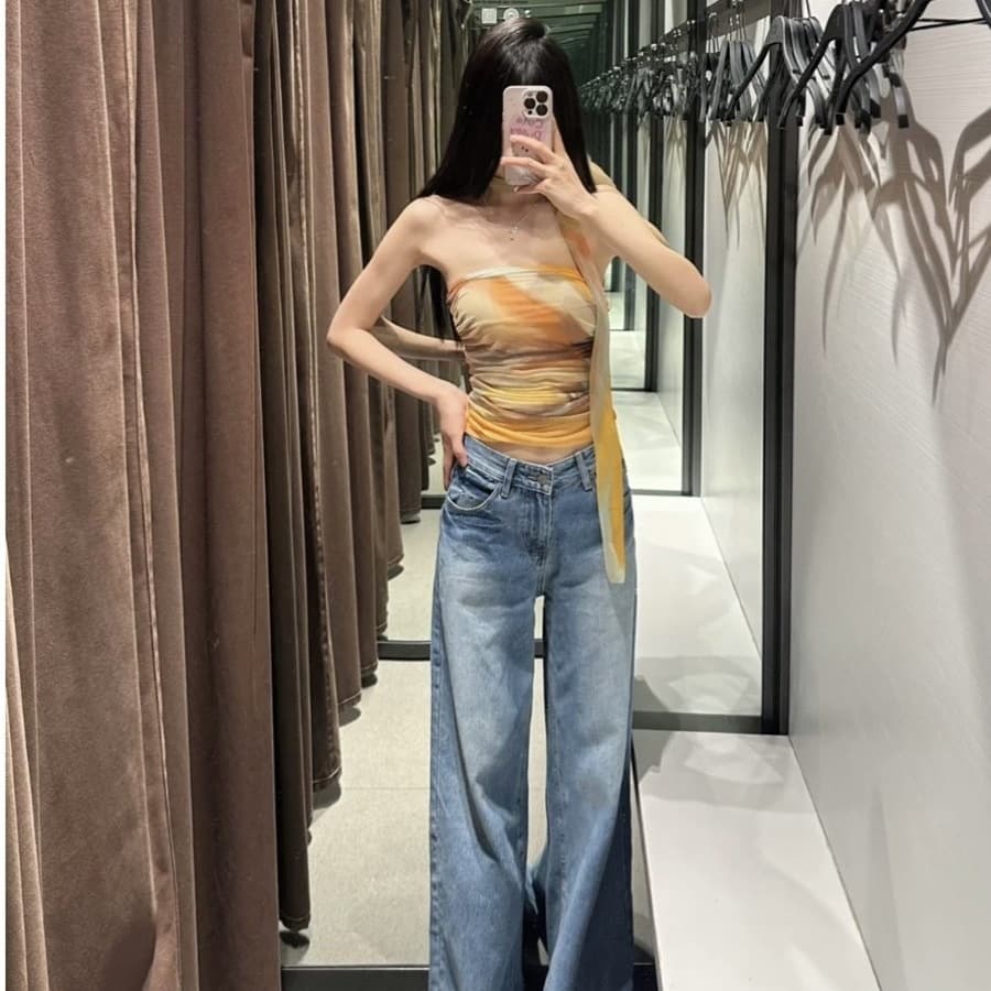 2026 Design Pure and Sexy Camisole Vest Sleeveless Women's Hot Girl Halter Neck New Top Printed Summer Trend