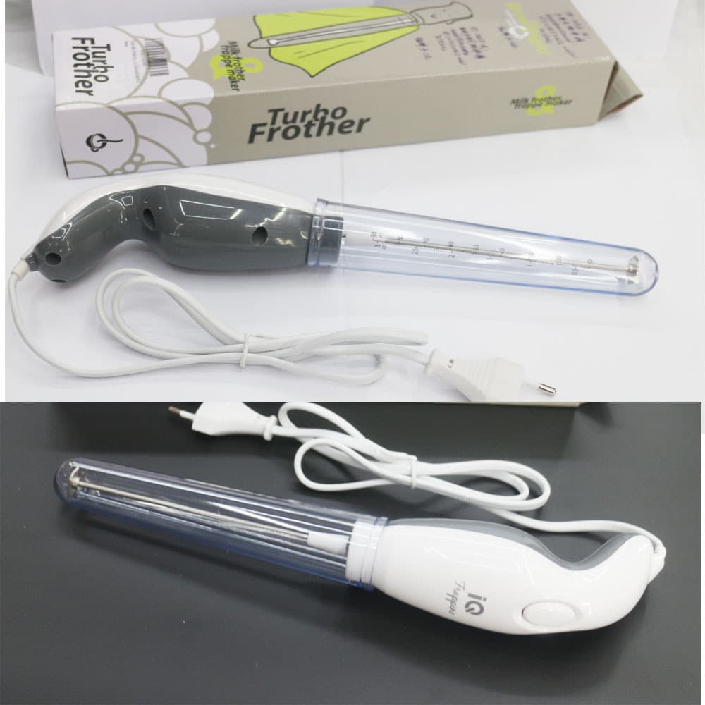 Factory Direct Electric Mixer Stainless Steel Handheld Blender Small Milk Frother with Measuring Cup Drop Shipping