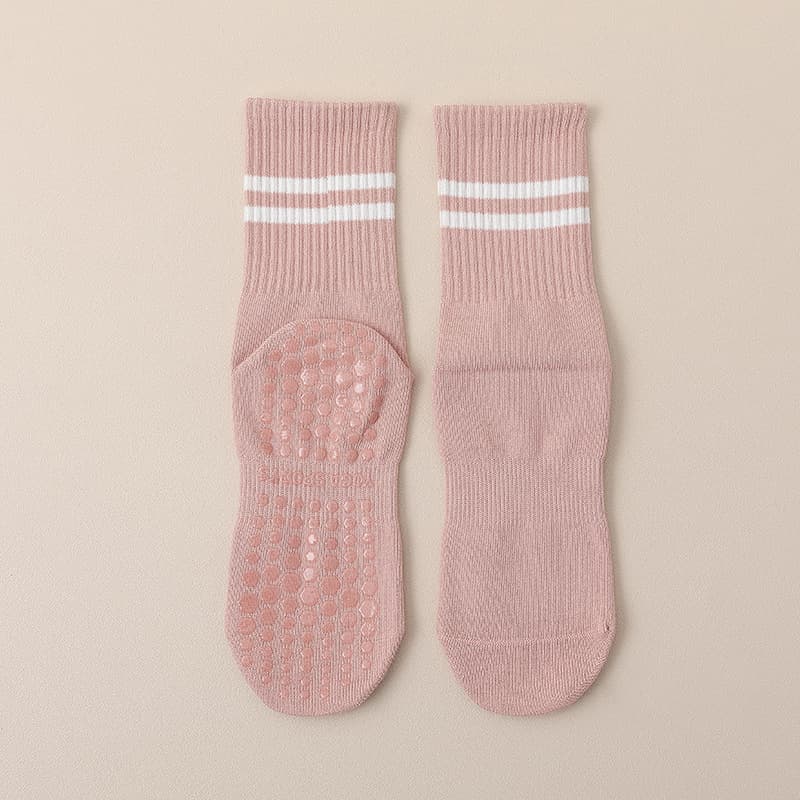 Yoga Socks Non-Slip for Women Odor-Resistant Mid-Calf Pilates Socks Sports Fitness with Shark Leggings Long Socks Anti-Slip