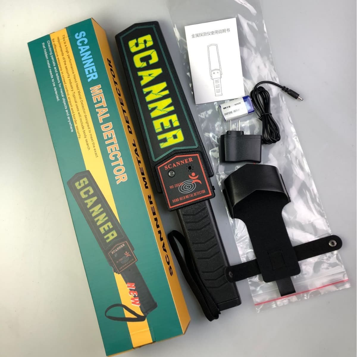 Highly sensitive handheld metal detector, school examination room security stick, rechargeable mobile phone detector