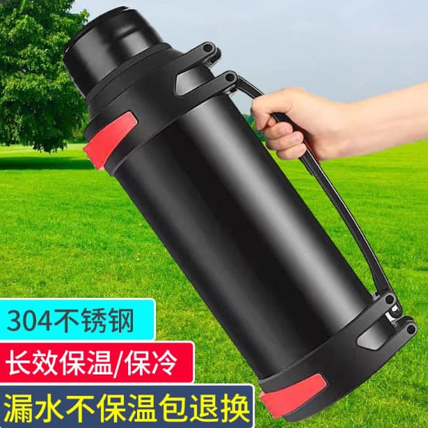 Outdoor Large Capacity Hot/Cold Insulated Flask, Worksite 304 Stainless Steel Unisex Portable Travel Water Bottle, Household Thermos Factory