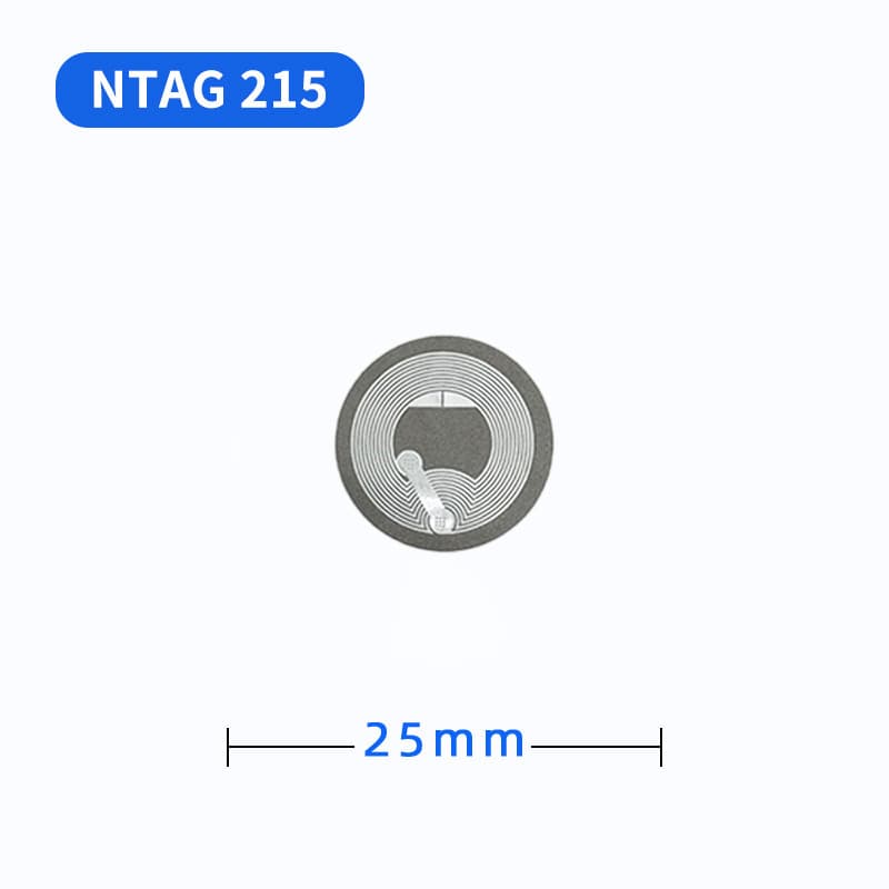 NFC Chip Wet Label Ntag213 White Wet Inlay Music Wall 215 Anti-Counterfeit Sticker RFID Electronic Chip