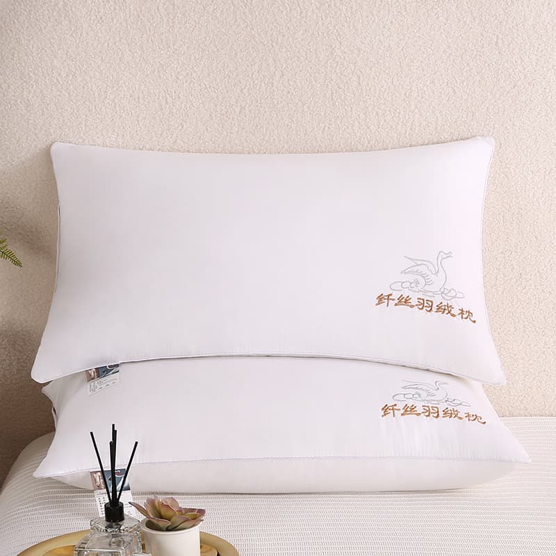 Factory Direct Pure Cotton Hotel Style Pillow, Super Soft Feather Velvet Pillow, Cotton Embroidered Pillow Core
