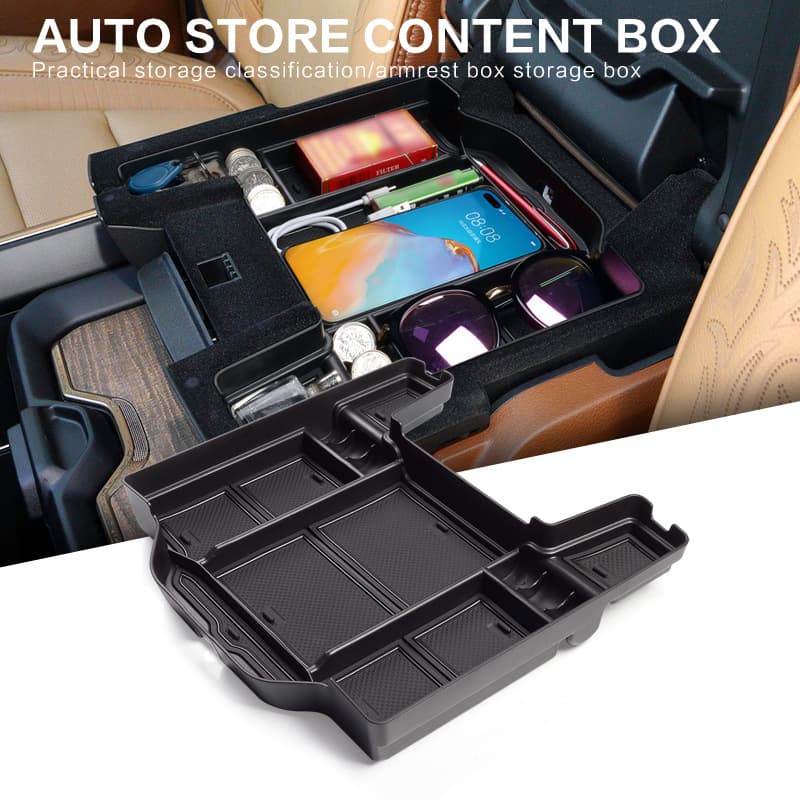 Compatible with 2019-2025 Dodge Ram Center Console Armrest Storage Box Organizer, Car Interior Accessories, Custom Fit Modification Parts