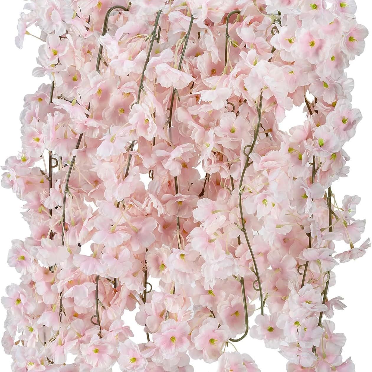 Amazon simulated cherry blossom vine indoor ceiling decoration vine flower strip air conditioning pipeline cover winding fake flower vine