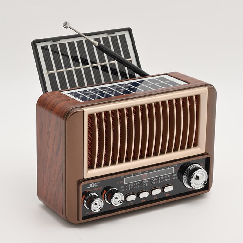 Cross-Border Portable Radio Small Solar Bluetooth Radio Full Band Card-Insert Vintage Radio Factory
