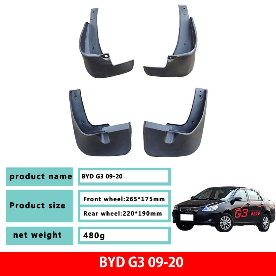 Special fender for BYD G3/L3 car modification, new and old models BYD G3/L3 mudguard modification parts