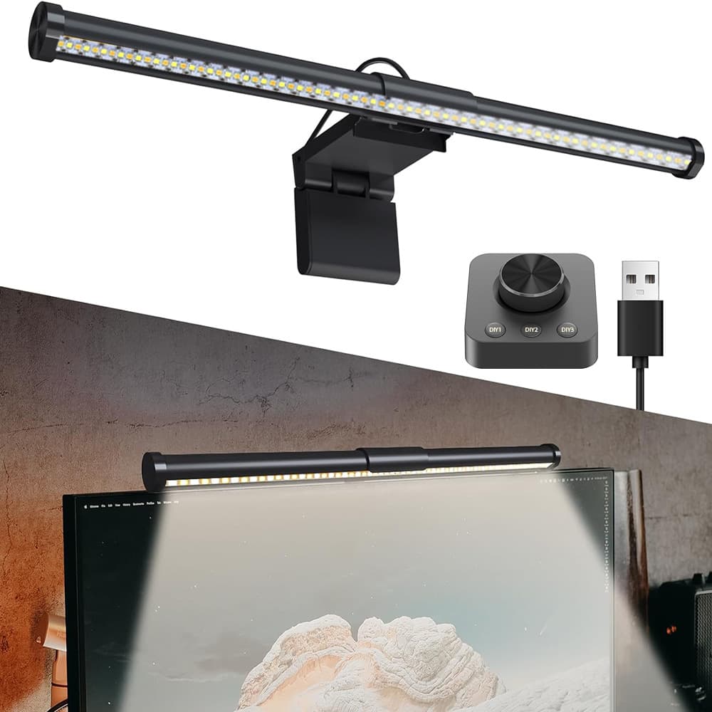 Remote Control LED Screen Hanging Lamp Notebook Computer Fill Light Eye Protection Blue Light Prevention No Flicker Desk Lamp