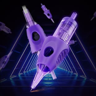 Tuffking Purple Taped Needle Cross-border Tattoo Needle Disposable Tattoo Integrated Needle Lining Shading Tattoo Equipment