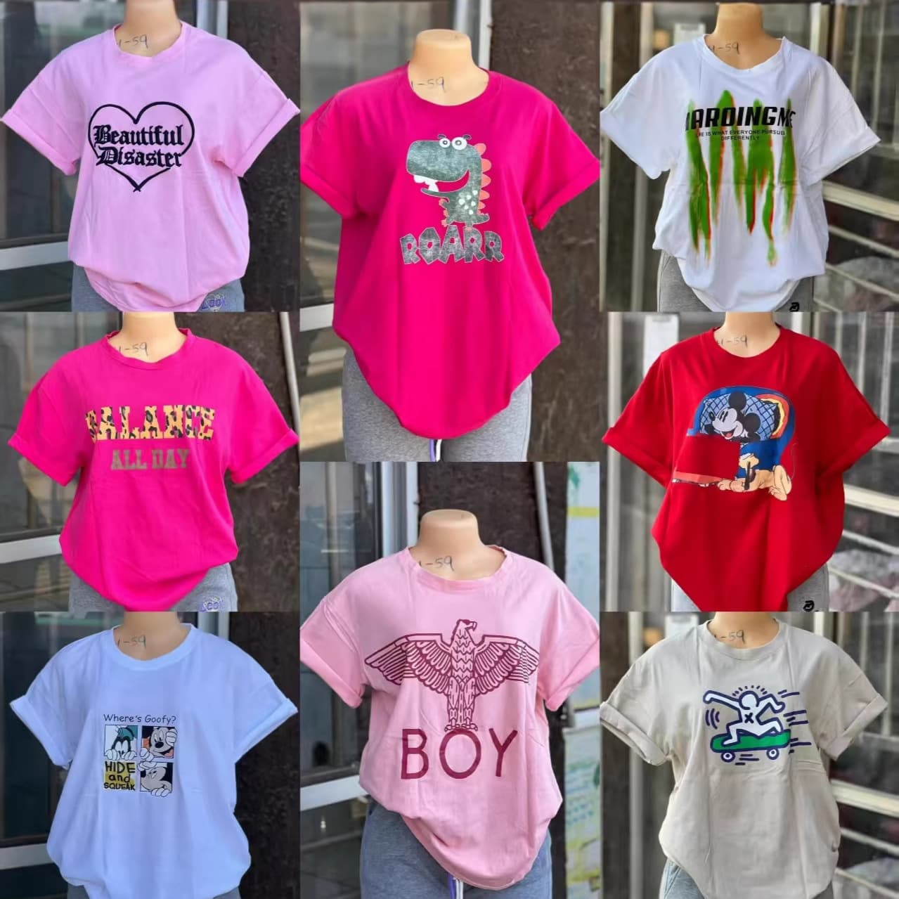 Ladies T-Shirt, New Round Neck T-Shirt Top Women's T-Shirt Wholesale Available