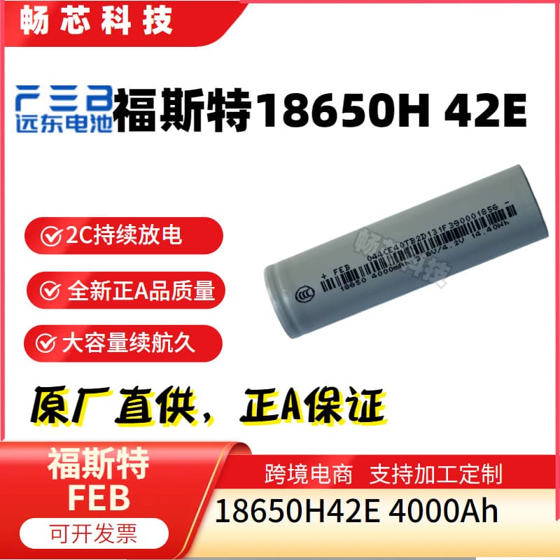 Far East Foster 18650H42E Lithium Battery 4000mAh Walkie Talkie Changjiang FEB18650 4000 Cell