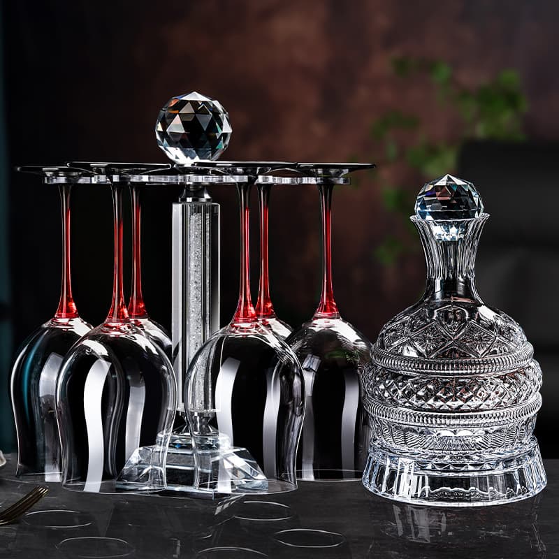Home light luxury red wine glass red rose wine glass set large capacity champagne glass high-end crystal goblet